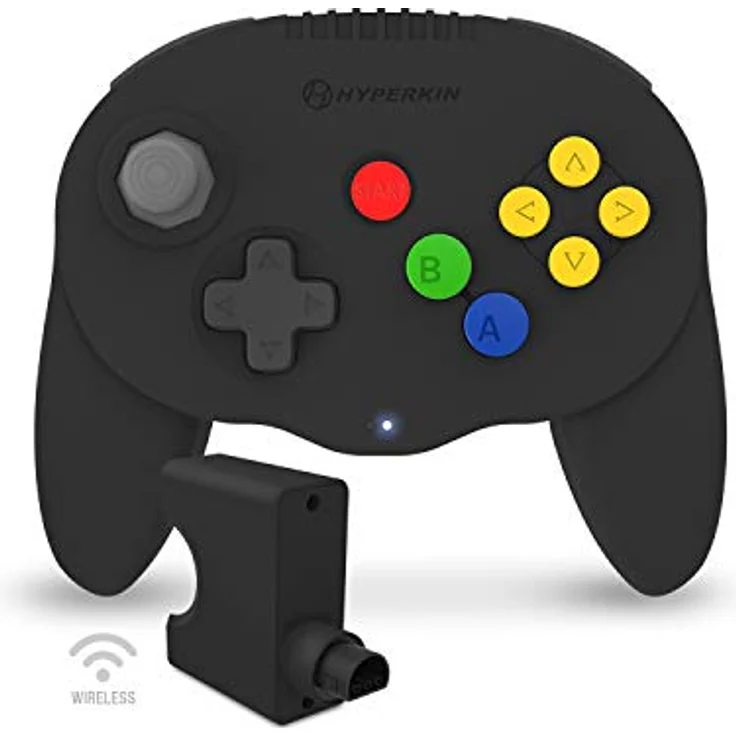 Hyperkin Admiral Premium, Wireless Controller für Nintendo 64 mit ergonomischem Design, leistungsstarkem Joystick und wiederaufladbarem Akku, schwarz – Bild 3
