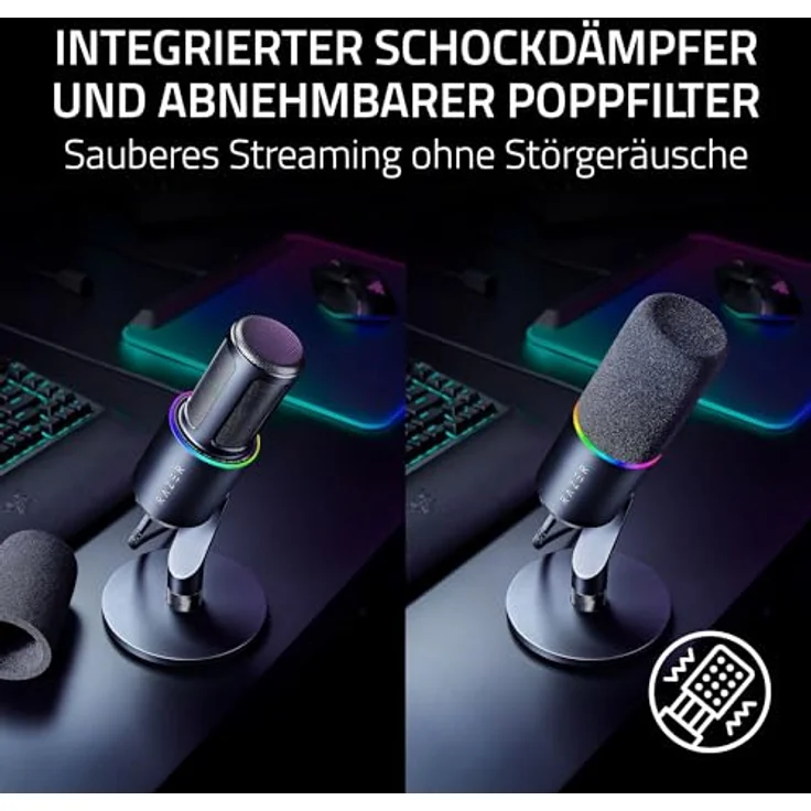 RAZER Seiren V3 Pro, Streaming-Mikrofon mit exzellenter Klangqualität, Schwarz – Bild 6