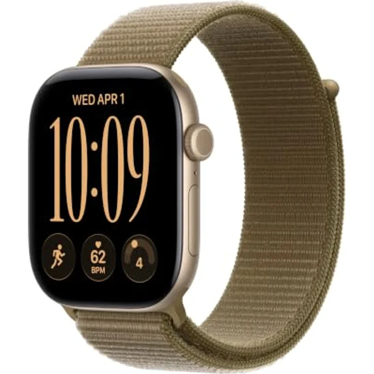 Apple Watch Sport Loop 46mm, Atmungsaktives Nylongewebe, Oliv – Bild 2