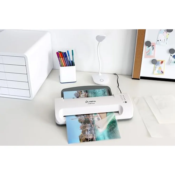 Olympia A 296 Plus Laminiermaschine Backloader (80-175 Micron, Bis DIN A4, Visitenkarten, Laminierer mit Folien, Laminiergerät Set für Büro, Laminator zum Heiß- und Kaltlaminieren) – Bild 6