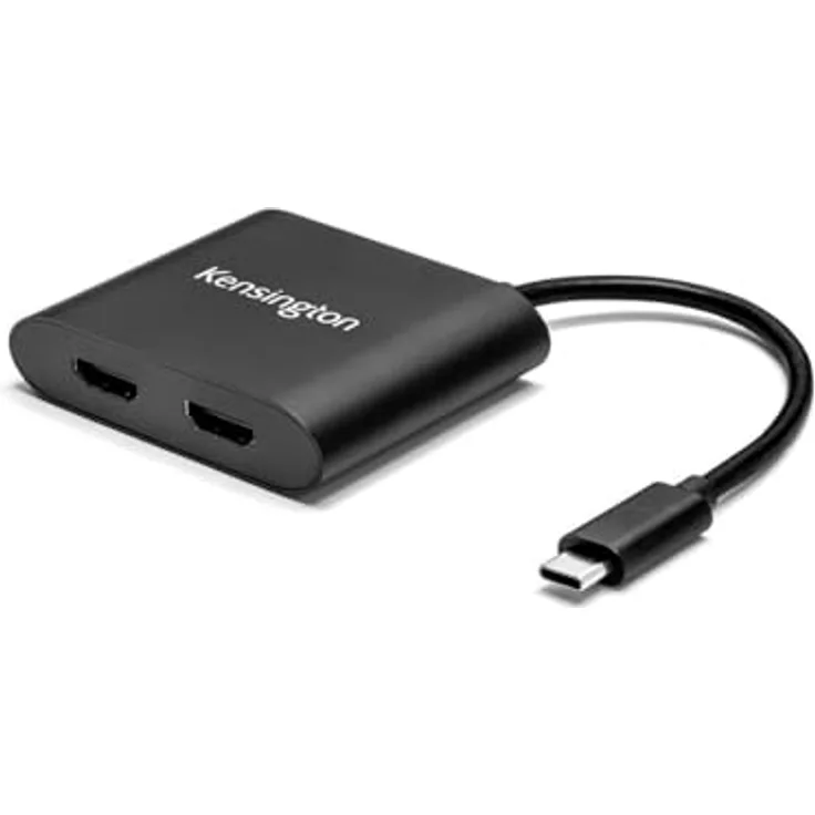 Kensington Video Adapter Kabel K38286WW, USB-C auf HDMI 1.4, Dual Display bis zu zwei 4K Ultra-HD-Bildschirme, Plug & Play