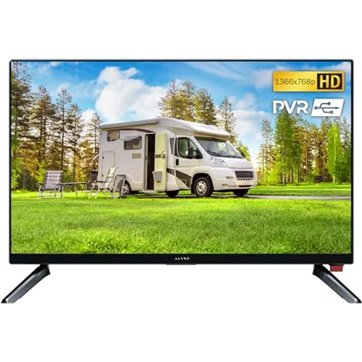 Kiano Slim TV 24" Zoll, LED HD Fernseher mit Dolby Audio, Triple Tuner DVB-T2, Auto-Ladegerät, HDMI und USB, Schwarz – Bild 3