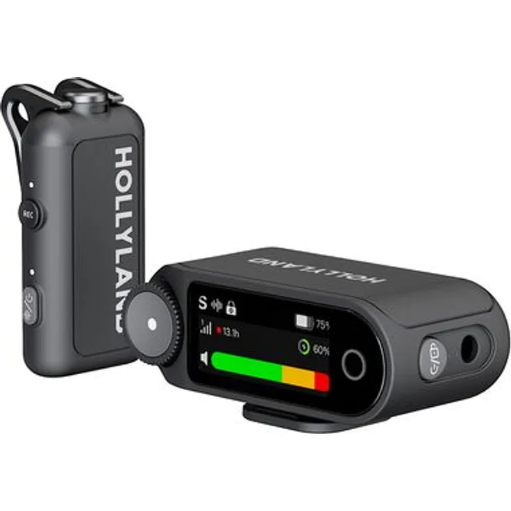 Hollyland Lark Max 2 Solo, 32-Bit-Full-Chain-Mikrofonsystem mit AI Noise Cancellation und 340m Reichweite