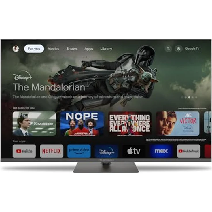 Thomson 43QG5C14, 43 Zoll (109 cm) QLED Smart TV mit Google TV, 4K UHD, Dolby Audio, Bluetooth 5.1, Triple-Tuner, schwenkbarer Standfuß – Bild 7