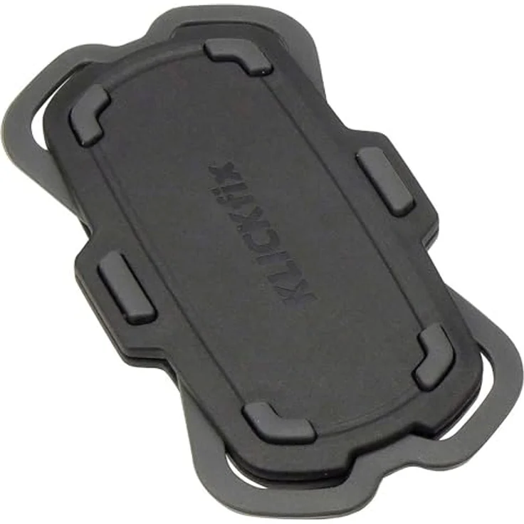 KlickFix Caddy, Smartphone Halterung mit O-Ring-Dämpfung, 360° drehbar, Schwarz-Rot – Bild 1