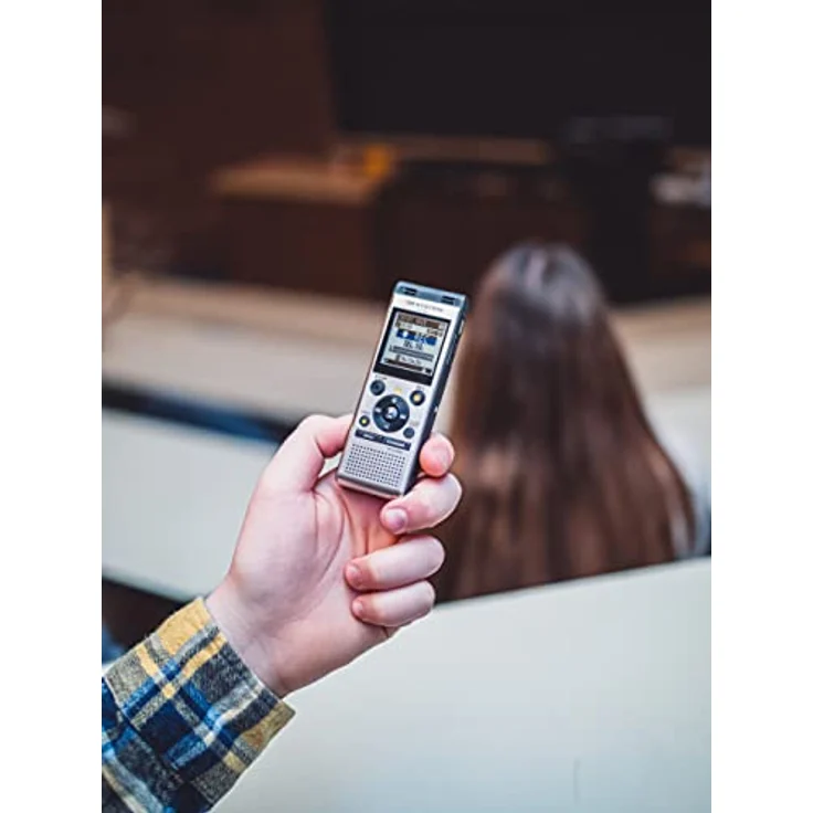 OM SYSTEM WS-882 hochwertiger digitaler Voice Recorder mit Stereomikrofonen, 6 Aufnahmemodi, Direkt-USB, eingebautem Ständer, 4 GB interner Speicher, Silber – Bild 5