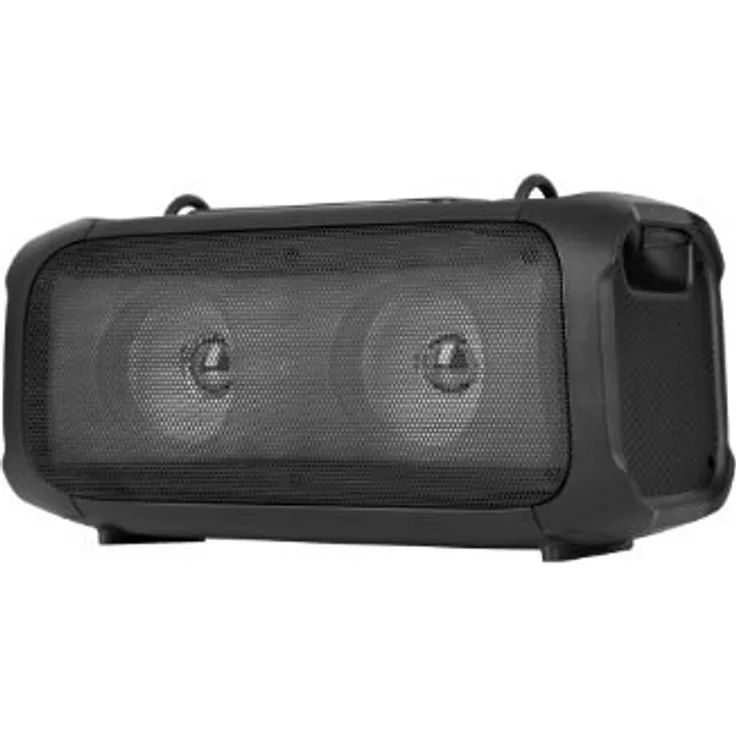 Krüger&Matz Music Box GO! Tragbarer kabelloser Bluetooth-Lautsprecher, wasserdicht, 2-Wege Lautsprecher, FM-Radio, 1800 mAh Akku