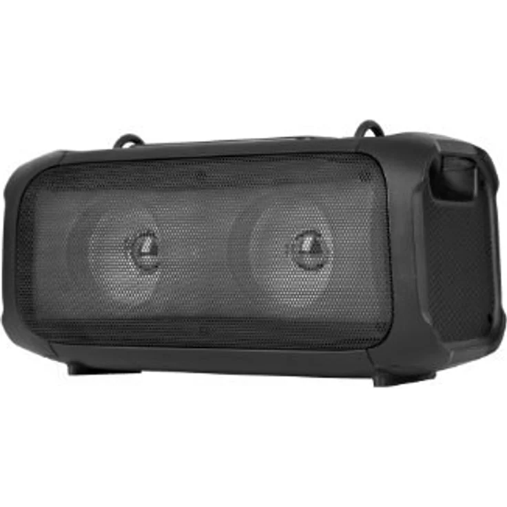 Krüger&Matz Music Box GO! Tragbarer kabelloser Bluetooth-Lautsprecher, wasserdicht, 2-Wege Lautsprecher, FM-Radio, 1800 mAh Akku