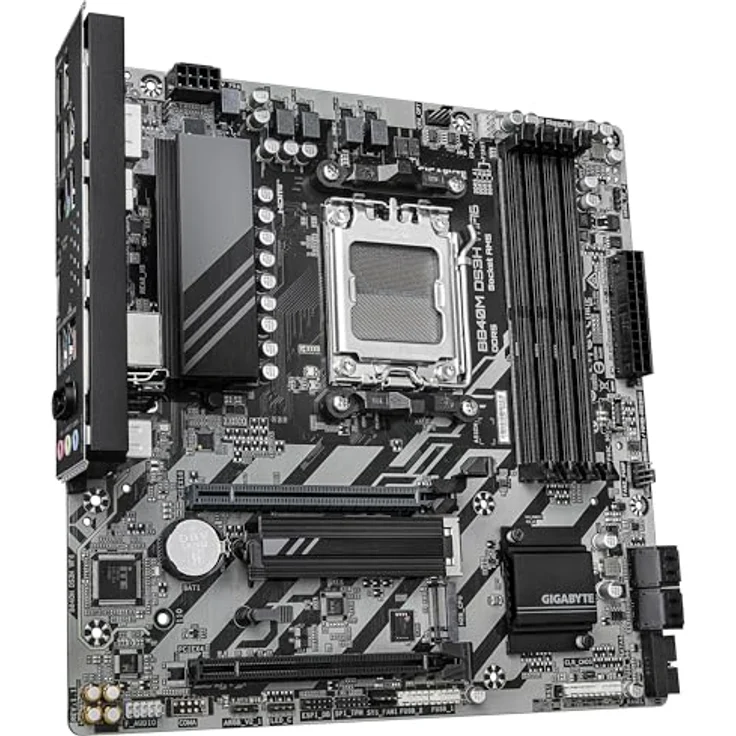 Gigabyte B840M DS3H WiFi6, Mainboard AM5 mATX DDR5, 256 GB RAM, Dark Brown – Bild 3