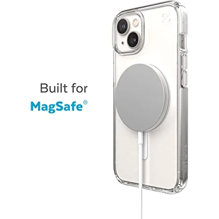 Speck Presidio Perfect-Clear + MagSafe iPhone 14 Plus Hülle (durchsichtig) mit Microban-Beschichtung – Bild 4