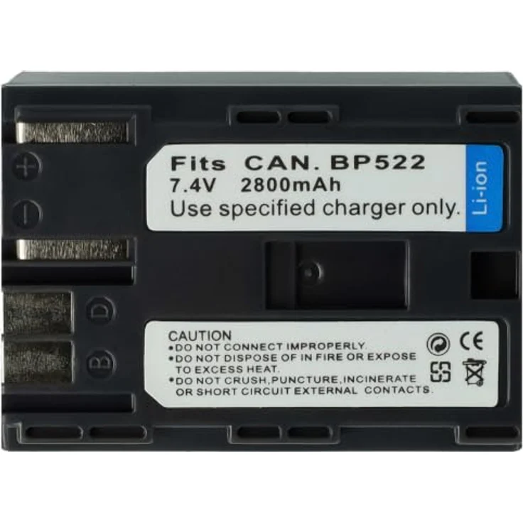vhbw 2X Akku kompatibel mit Canon MV30, FV40 Kit, FV M1, FV M10, MV300, 2800 mAh, wiederaufladbar, 7,2 Volt – Bild 5