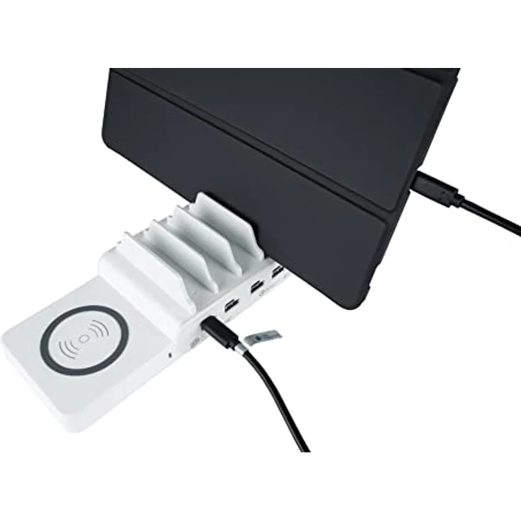 Good Connections Qi Wireless Charging Pad 15W - Erwiterung für USB-Desktop-Schnellladestation PCA-D006W (Linke Seite) – Bild 5