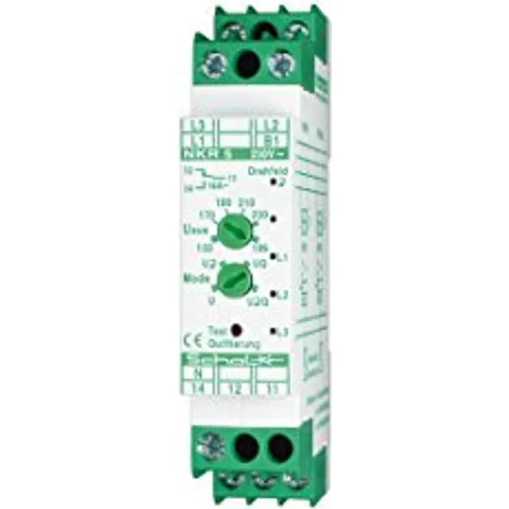 SCHALK Netz-Überwachungs-Relais NKR 5, 1-Phasen und 3-Phasen Überwachung, Spannungsbereich 150-230 V, Schraubanschluss, 18 mm breit, 230 V AC