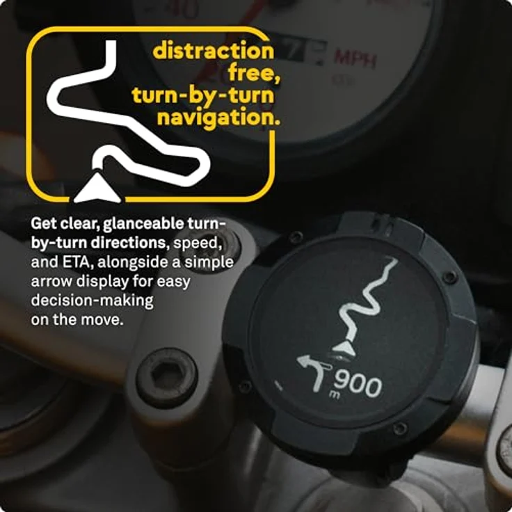 Beeline Moto II Metal, GPS-Navigationsgerät für Motorräder mit 14 Stunden Akkulaufzeit, wasserdicht und stoßfest, grau – Bild 3