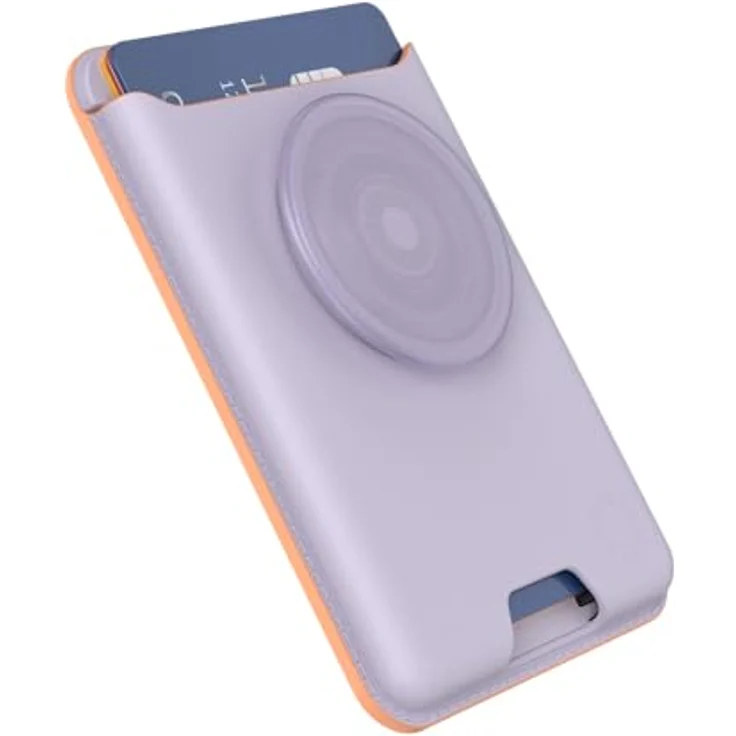 PopSockets PopWallet für MagSafe, schlanker Kartenhalter mit Griff und Adapterring, Lavender – Bild 3