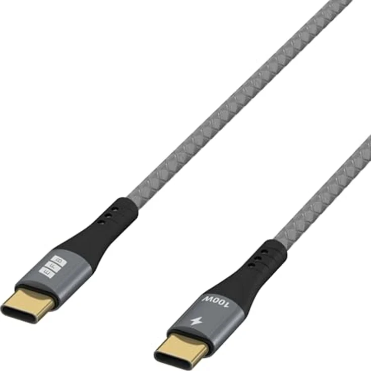 EFB USB-C Kabel, 100W PD 3.0, 10 Gbit/s, 4K Video, E-Marker Chip, 0,5m, grau – Bild 3