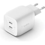 Belkin 45-W-USB-C-Ladegerät mit 2 Ports, Schnellladen mit Power Delivery 3.0 und GaN-Technologie, für iPhone 16/15, Plus, Pro, Pro Max, iPad Pro, Air, MacBook, Galaxy S24, Plus, Ultra, Tab, Pixel, usw.