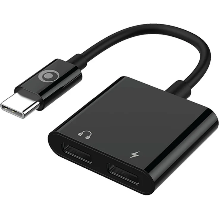 Bigben Connected, USB-C Ladeadapter 60W Kompakt, Schwarz - 2-in-1 für Musik und Schnellladung