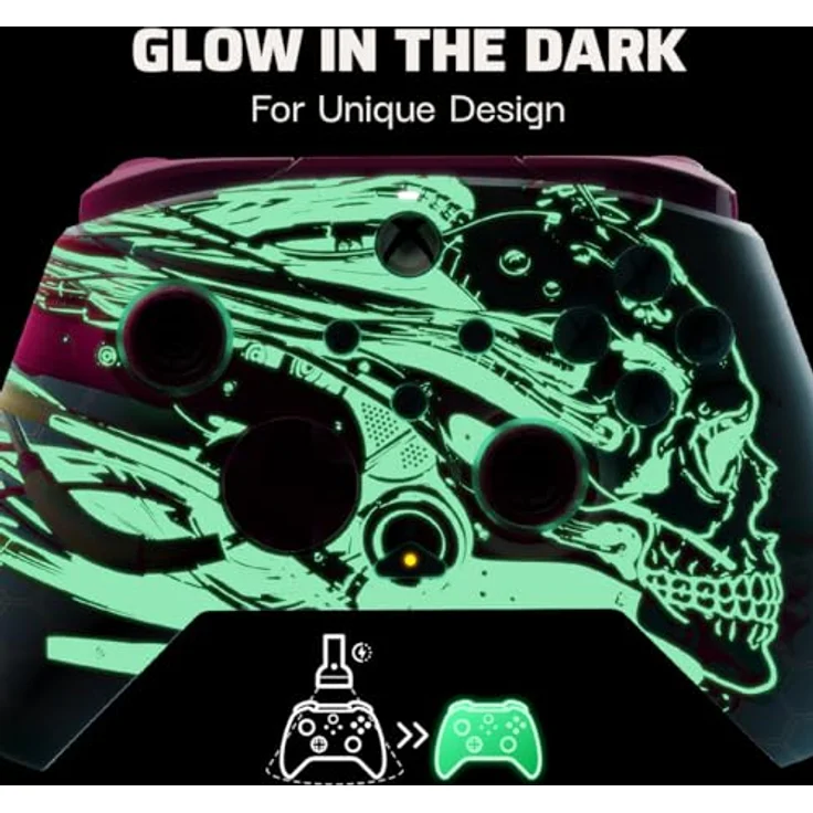 PDP Android Dreams Rematch Glow Advanced Wired Controller, Gaming Controller mit Leuchten im Dunkeln, Mehrfarbig für Xbox Series S, Xbox Series X, Xbox One S und PC – Bild 3