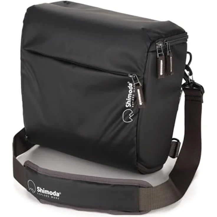 Shimoda Top Loader Medium, Kamera Bereitschaftstasche für Kameras und Drohnen, erweiterbar für Teleobjektive bis 70-200 mm, schwarz – Bild 1
