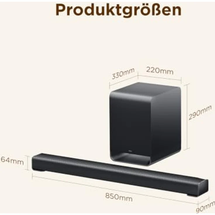 TCL S60K 3.1-Kanal Dolby Atmos Soundbar mit KI-Klangenpassung und DTS:X – Bild 9