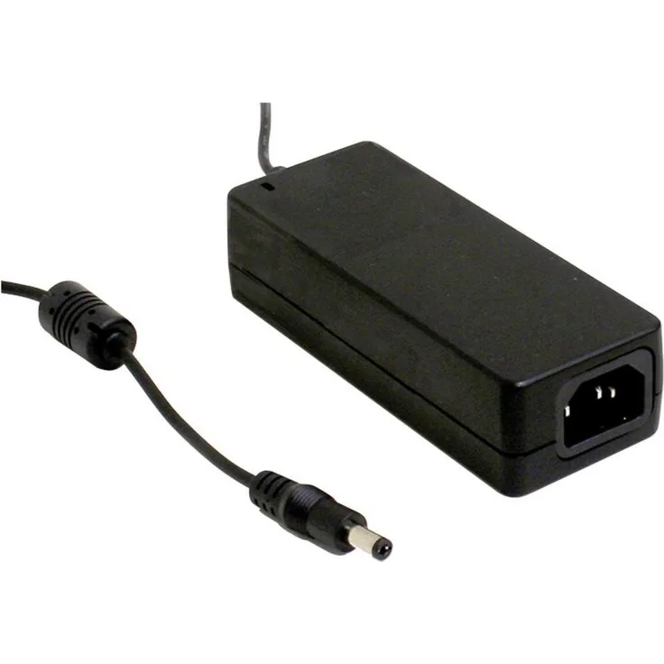 MeanWell Power Adapter Desktop ErP Medical 48V (60 W), zuverlässiges Notebook-Netzteil mit kompakten Abmessungen und geeignet für medizinische Anwendungen, 40 Stück