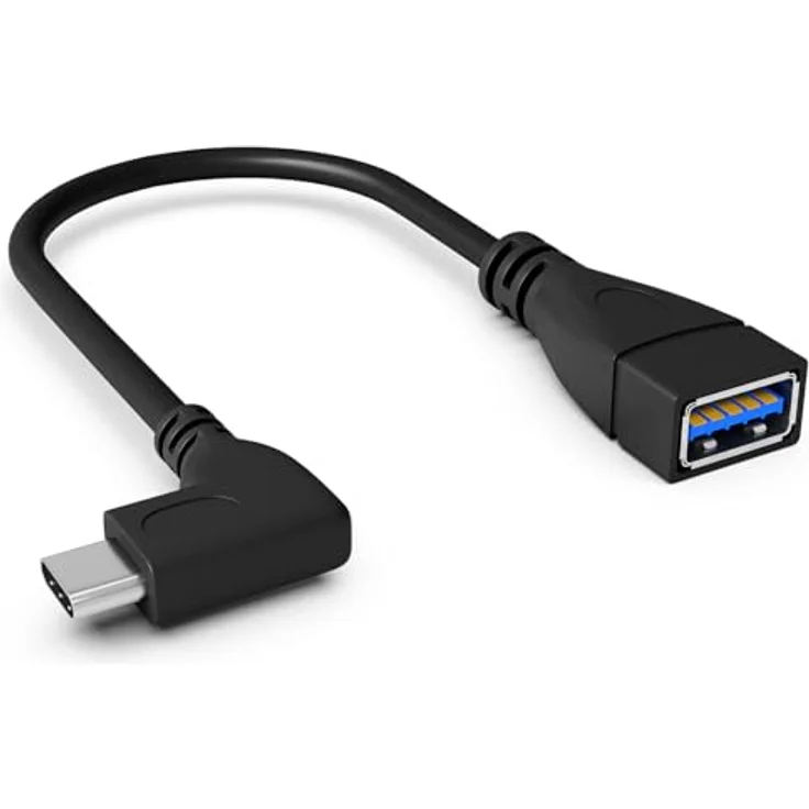 USB-C 3.0 Adapter, Typ-A Buchse, 90°, OTG, PVC – Bild 5