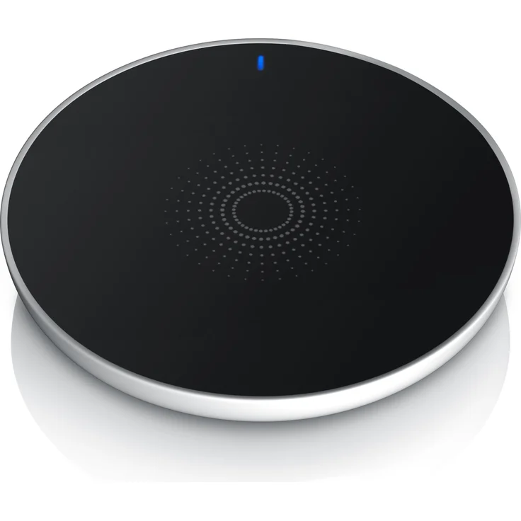 Aplic Induktions-Ladegerät Qi, kabellose Ladestation für Smartphones, 5V DC, 1,5-2A, schwarz-weiß, mit Anti-Rutsch-Sicherung und USB-Kabel
