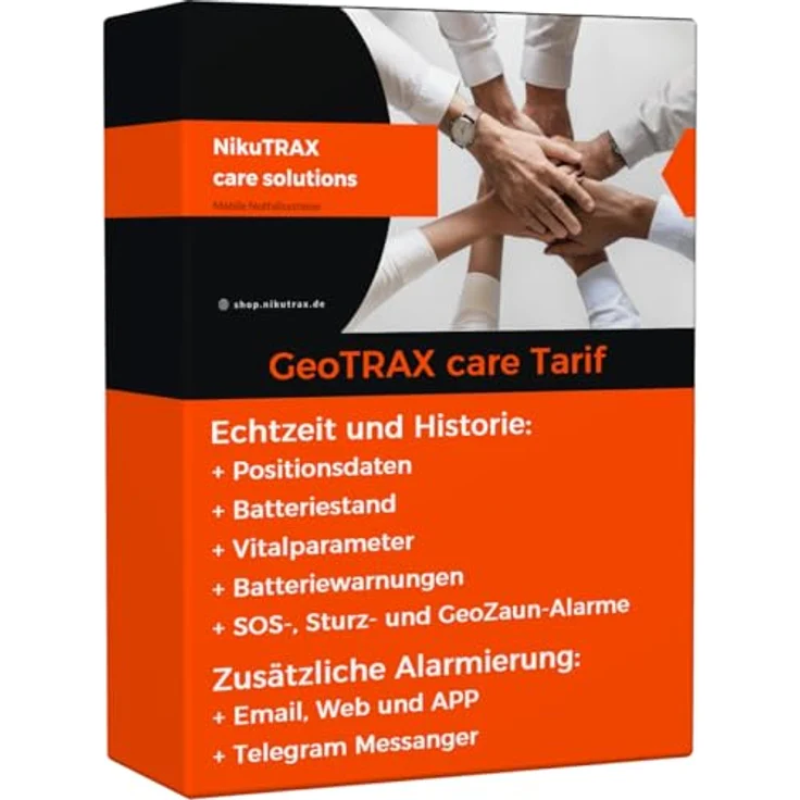 NikuTRAX Notrufarmband mit aktivierter SIM, GeoTRAX-Portal, SOS Notruffunktion, Sturzsensor, Vitalmessungen, Sprachausgabe Deutsch – Bild 4
