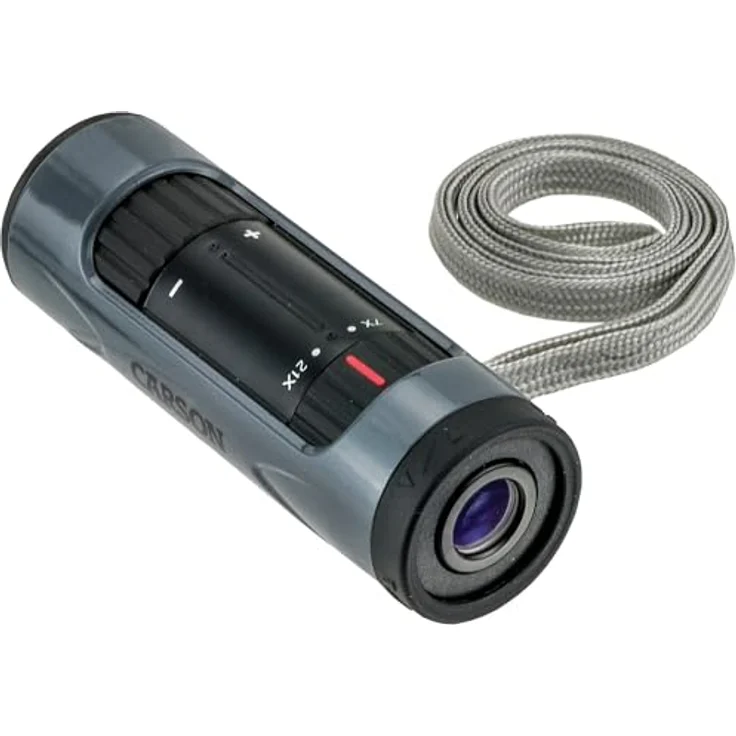 Carson ZM-721 MonoZoom, handliches Fernglas (21x Vergrößerung, 21 mm, gummierte Oberfläche, wetterfest, inklusive Tasche und Trageriemen) – Bild 4