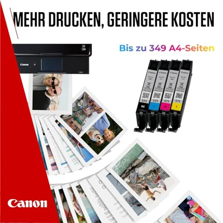 Canon CLI-571 Tintenpatronen Multipack, BK/C/M/Y, Originale Tinte für hochwertige Druckergebnisse – Bild 5