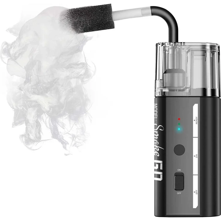 Lensgo Smoke GO, Nebelmaschine mit kabellosem Betrieb und 30W Leistung, inklusive Fernbedienung und Leder-Schutzhülle