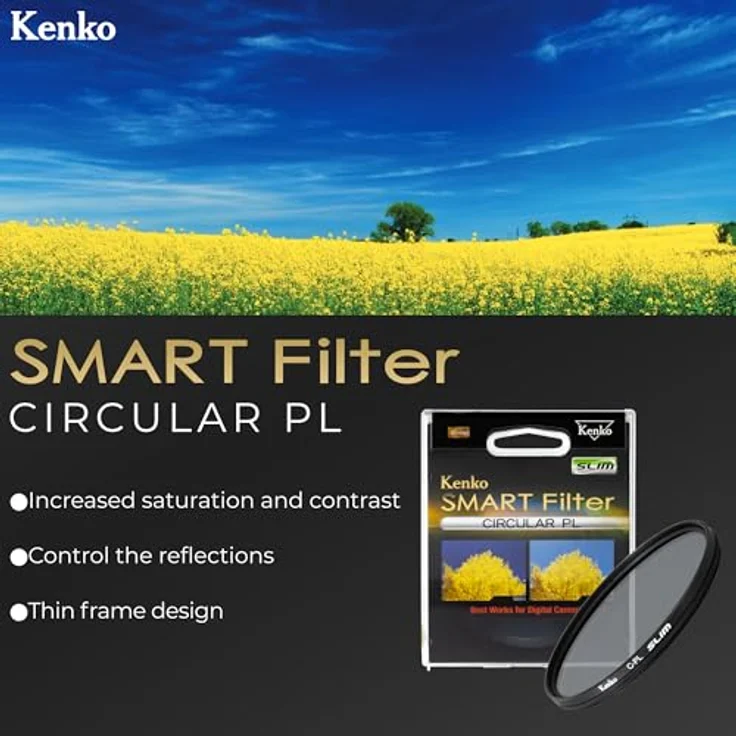 Kenko Smart Circular PL Slim Polarisationsfilter Gehäuse, 62 mm schwarz – Bild 3
