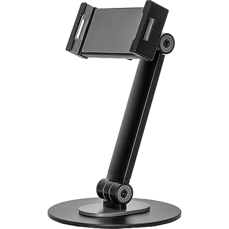 my wall HT36L Tischhalterung, Vollbeweglich für Tablets & Smartphones 4,7-12,9 Zoll, mit 2 Kugelgelenken und Silikonpolstern zum Schutz, Stabiler Standfuß – Bild 1