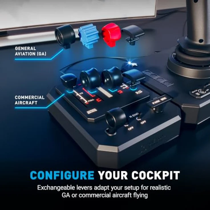 HONEYCOMB Foxtrot Takeoff Kit, Joystick für PC und Mac, kompatibel mit MSFS 2020 und xPlane – Bild 5