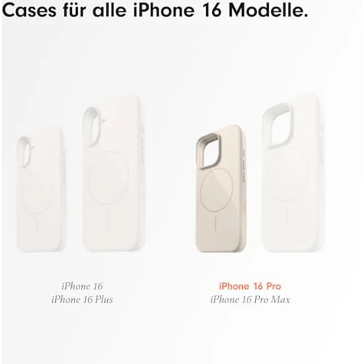 beats Case iPhone 16 Pro - MagSafe, Kratzfeste Schutzhülle, passgenau, Innenfutter aus Mikrofaser - Felsbeige – Bild 2