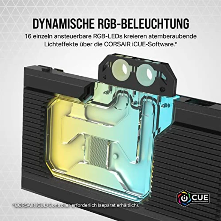 Corsair Hydro X Series XG7 RGB 4090 Founders Edition GPU-Wasserkühler – Für NVIDIA GeForce RTX 4090 FE – GPU-Wasserkühler aus Kupfer - Schwarz – Bild 4