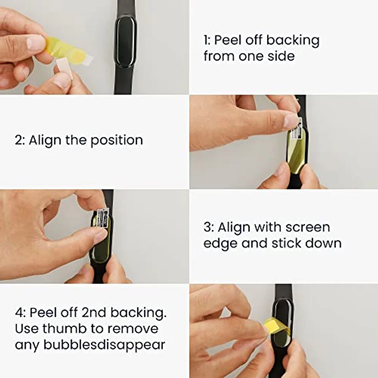 kwmobile 3X Transparente Displayschutzfolie für Huami Amazfit GTR Mini - Ultradünn und unempfindlich, 3er Pack – Bild 4