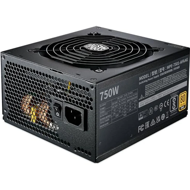 Cooler Master MWE Gold 750 V2 ATX 3.1 Vollmodulares Netzteil – ATX 3.1-Unterstützung, 80 Plus Gold, 750 Watt PC-Netzteil, PCIe 5.1-Verkabelung, 120 mm HDB-Lüfter, Hochtemperaturschwelle – Bild 4