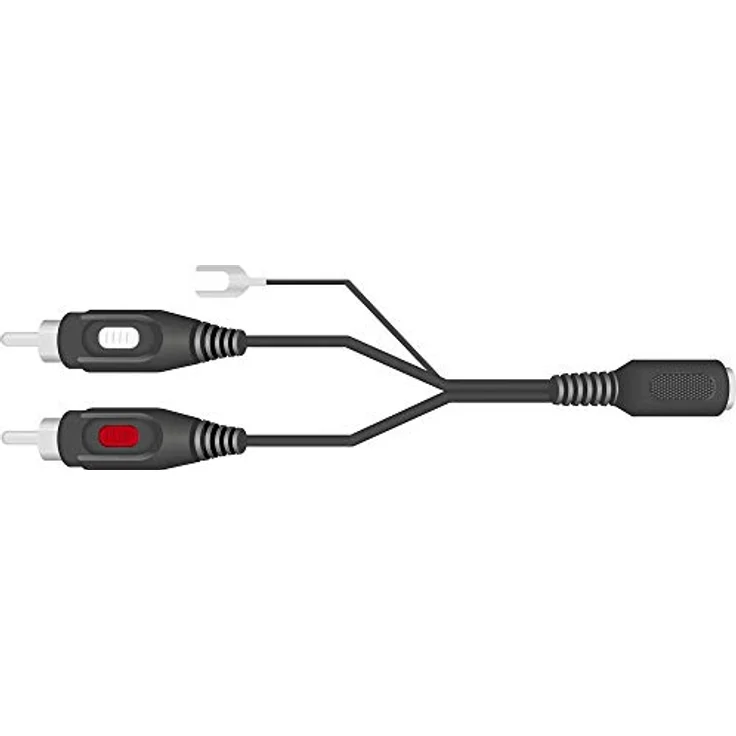 SpeaKa Professional Cinch / DIN-Anschluss Audio Y-Adapter [1x DIN-Buchse 5pol. - 2x Cinch-Stecker] Schwarz (SP-7869832) – Bild 3