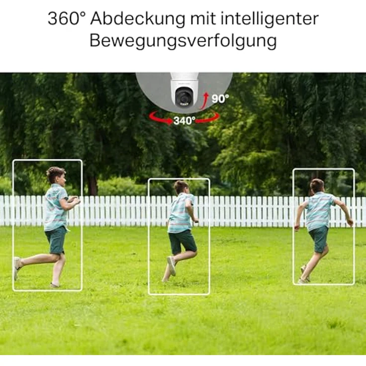 Mercusys IPCam MC500, Outdoor Pan/Tilt Netzwerkkamera mit 1080p Auflösung, Vollfarb-Nachtsicht, IP65 wetterfest, Weiss/Schwarz – Bild 3