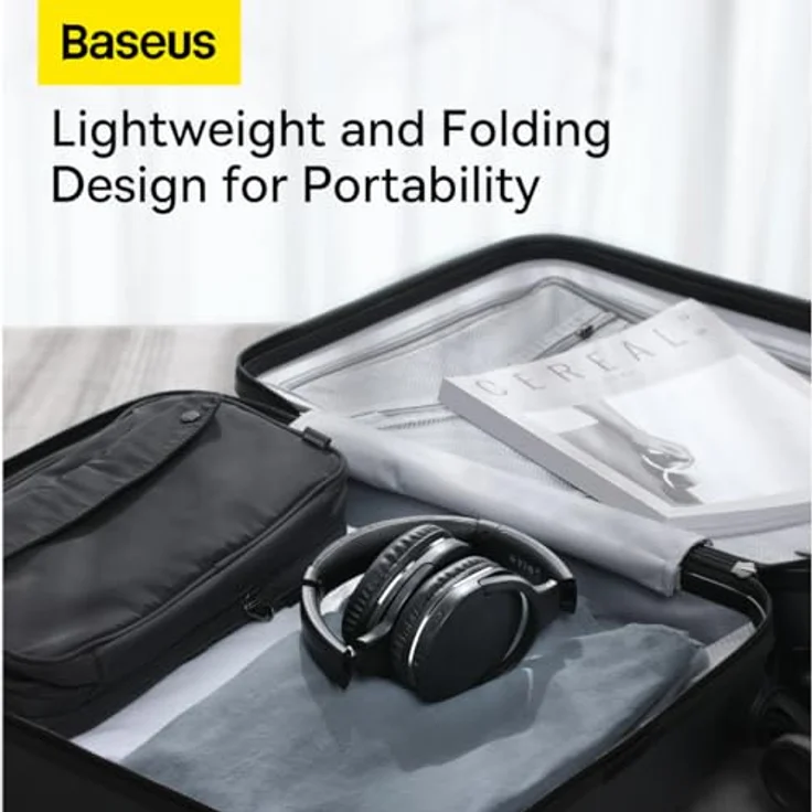 Baseus Encok headphone D02 Pro Black (NC, 40 h, Kabellos), Schwarz – Bild 7