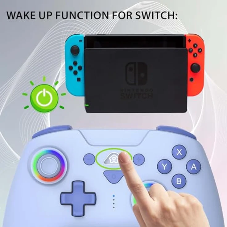 Subsonic LED Sweetie Blue, Wireless Controller für Nintendo Switch mit programmierbaren LEDs und Turbo-Funktion – Bild 6