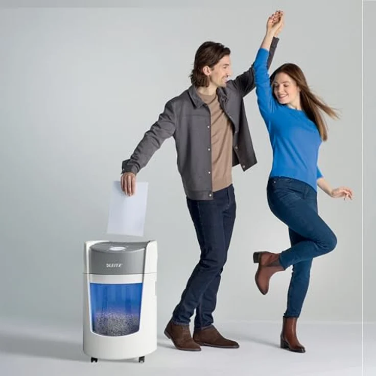 Leitz IQ OptiMax Small Office 350 P5, Aktenvernichter mit Mikro-Partikelschnitt, 70 Blatt Kapazität, Anti-Papierstau-Technologie, leiser Betrieb – Bild 13