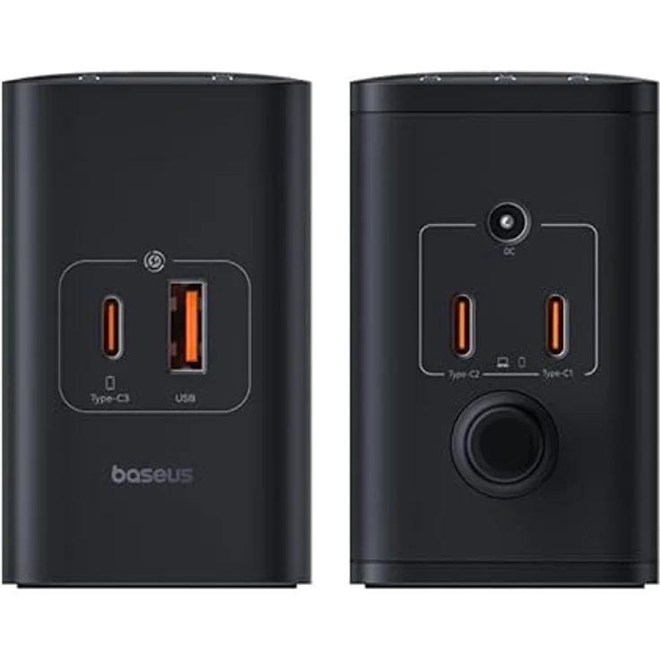 Baseus GaN Digital Charger, 240W Ladegerät mit 3x USB-C Anschlüssen und 1m Kabel in Schwarz – Bild 3