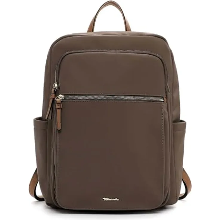 Tamaris TAS Gertraud Cityrucksack, geräumiger Laptoprucksack mit gepolstertem Fach, taupe
