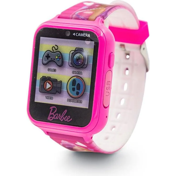 Accutime Smart Watch Barbie, Smartwatch mit Touchscreen und Fitness-Tracker, pink