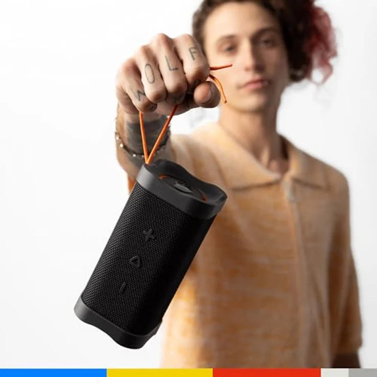 Skullcandy Terrain Wireless Speaker, Bluetooth Lautsprecher mit 14h Akkulaufzeit, wasserdicht, Schwarz – Bild 5