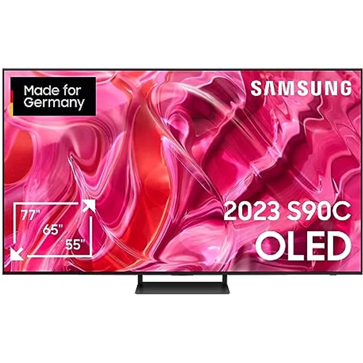 Samsung OLED 4K S90C 77 Zoll Fernseher (GQ77S90CATXZG, Deutsches Modell), Quantum HDR OLED, Neural Quantum Prozessor 4K, LaserSlim Design, Smart TV [2023]