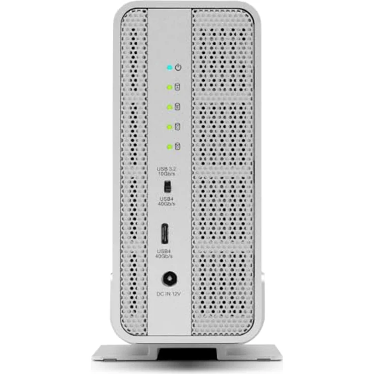 OWC Express 4M2 USB4 Gehäuse für 4 NVMe M.2 SSDs, bis zu 3200 MB/s, RAID 0/1/4/5/10/JBOD, Aluminium, leise, USB-C-Kabel enthalten – Bild 3